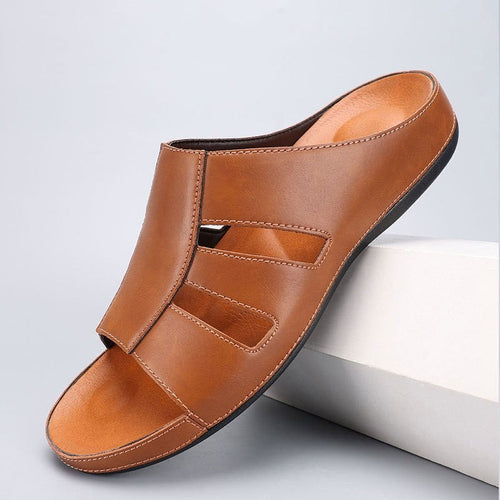 Lennox slide sandals - Light Brown