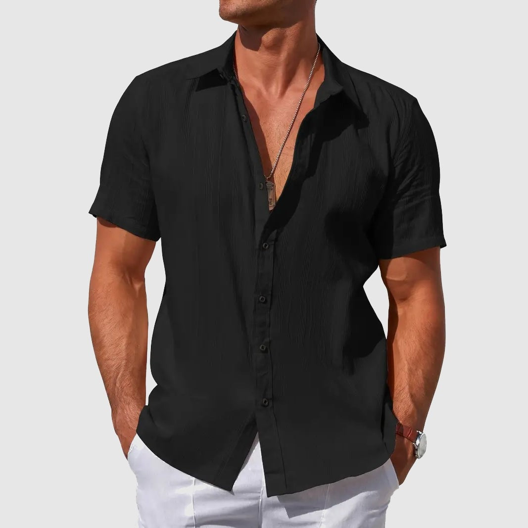 Leo linen shirt - Black