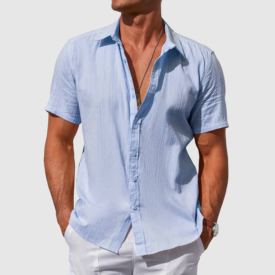 Leo linen shirt - Light Blue