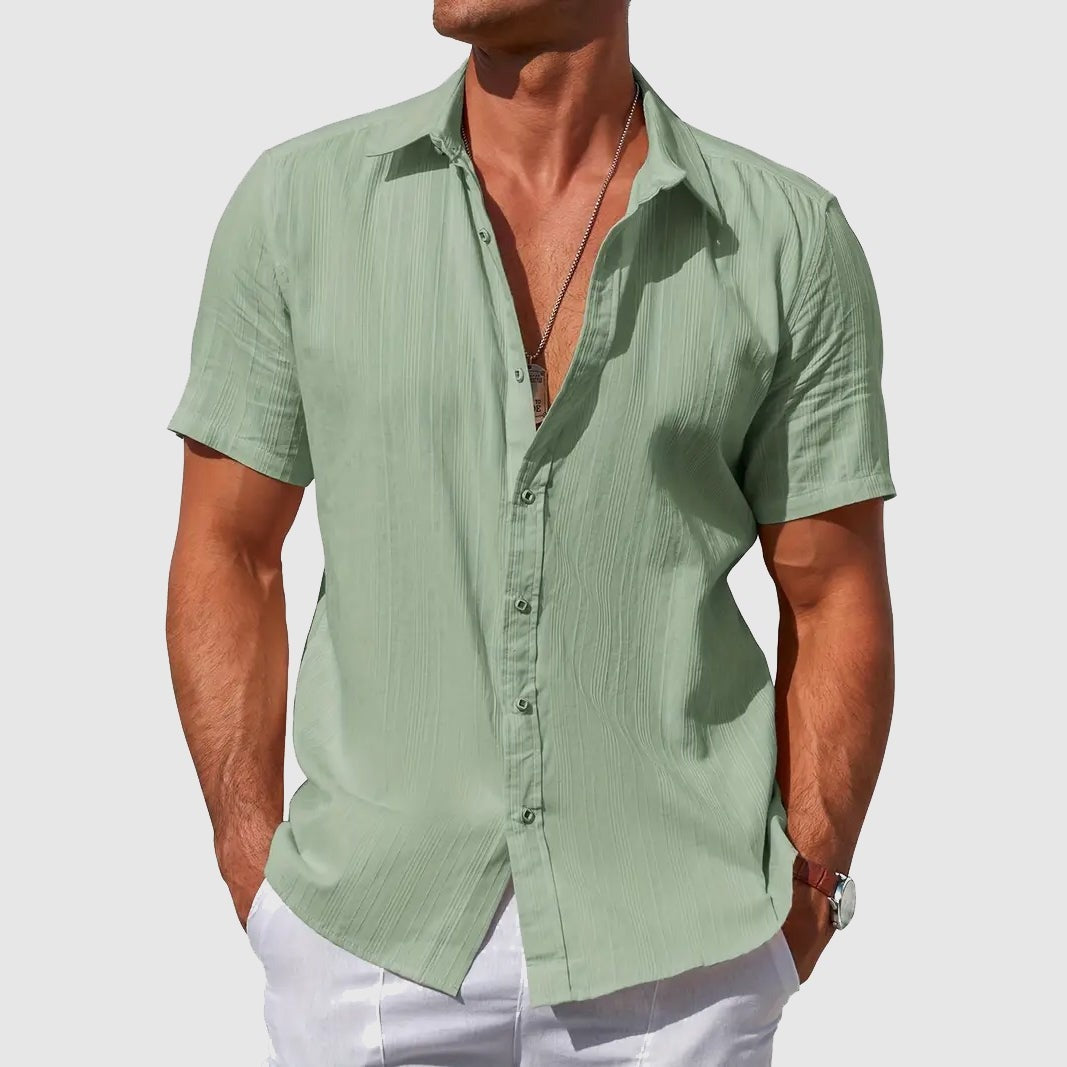Leo linen shirt - Sage Green