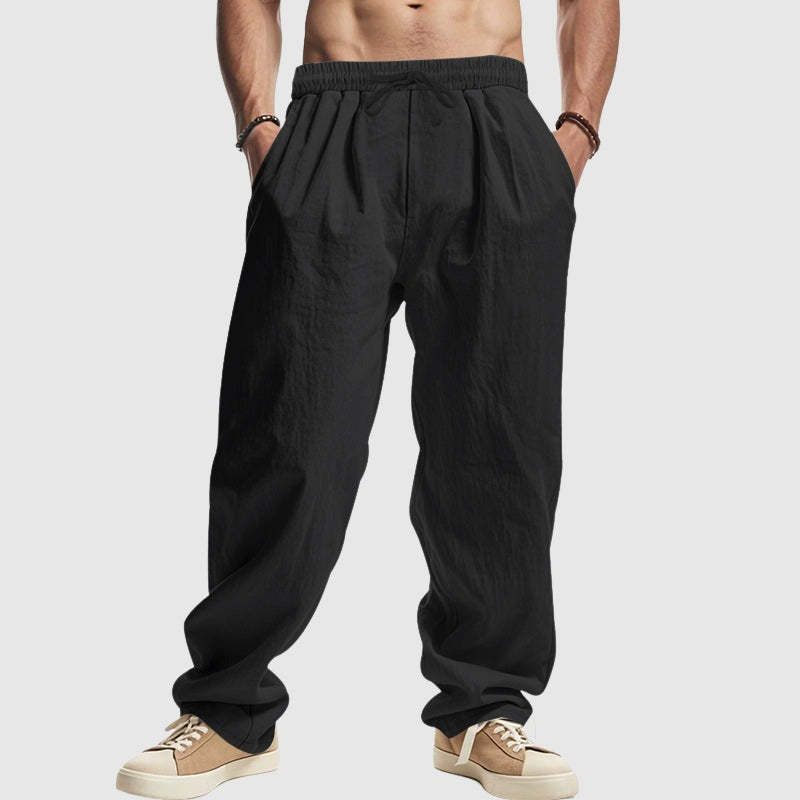 Leo linen lounge pants - Black