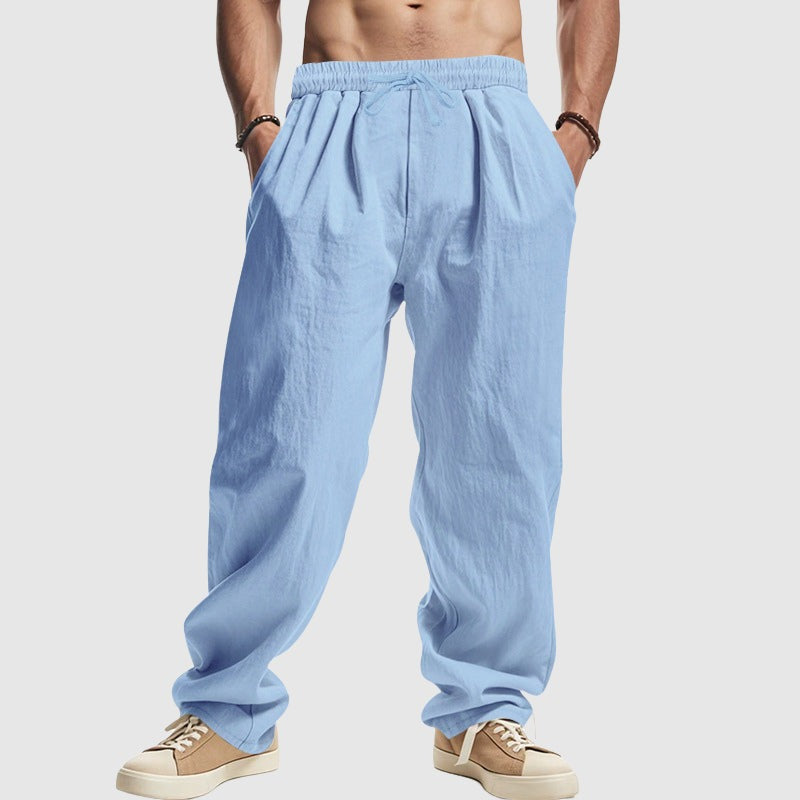 Leo linen lounge pants - Blue