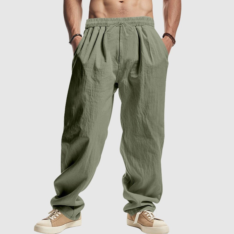Leo linen lounge pants - Green