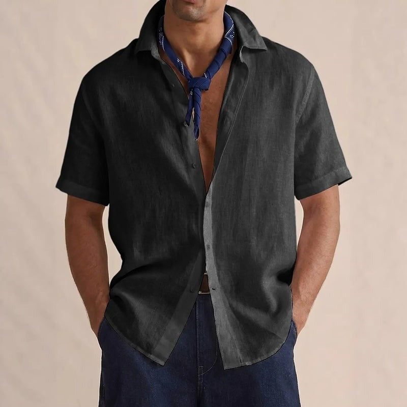 Liam linen shirt - Black