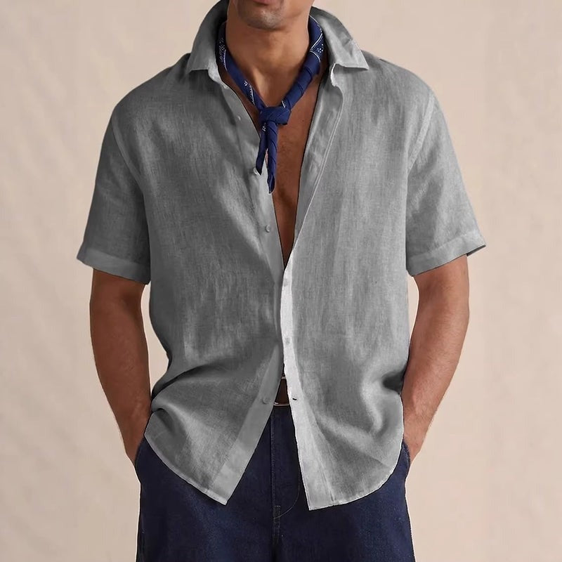 Liam linen shirt - Gray