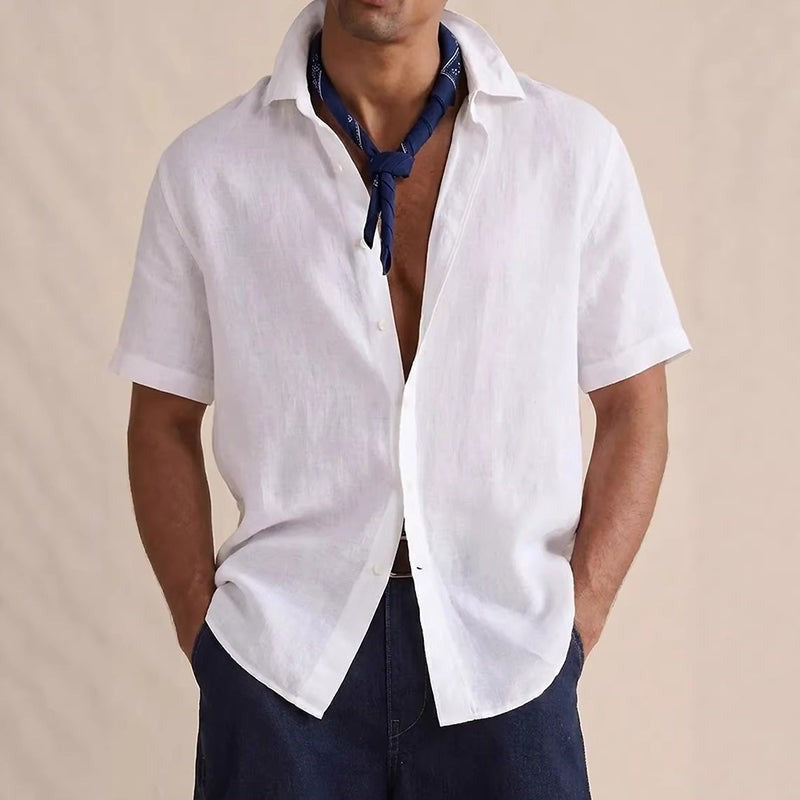Liam linen shirt - White
