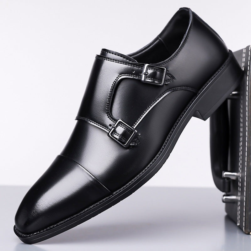 Lincoln monk strap dress shoes - Black