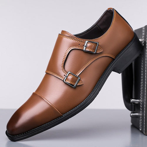 Lincoln monk strap dress shoes - Brown
