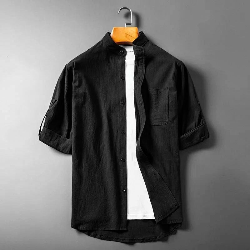 Lucas linen shirt - Black