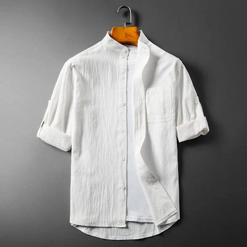 Lucas linen shirt - White