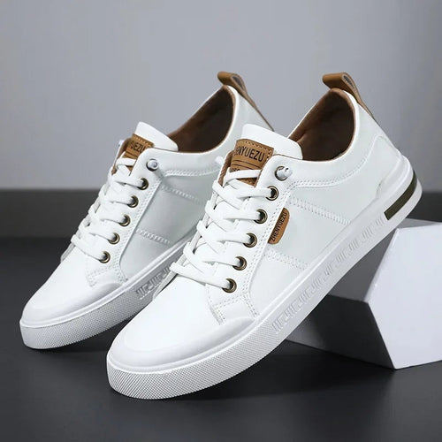 Luke leather low top sneaker - White/Brown