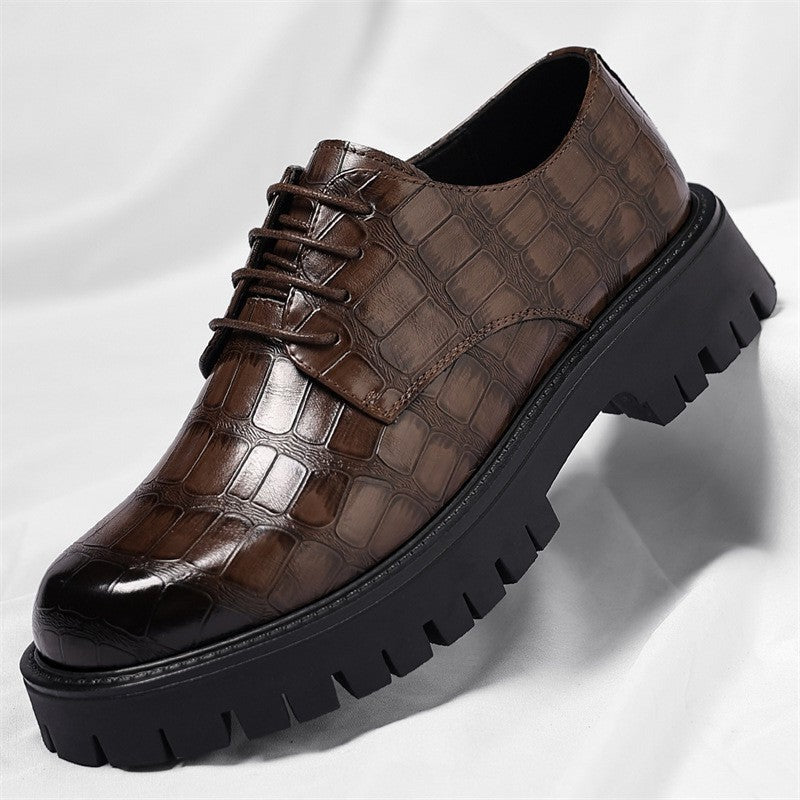 Magnus platform derby dress shoes - Dark Brown