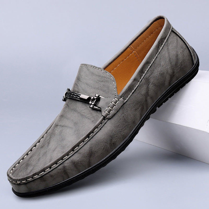 Magnus leather loafers - Gray