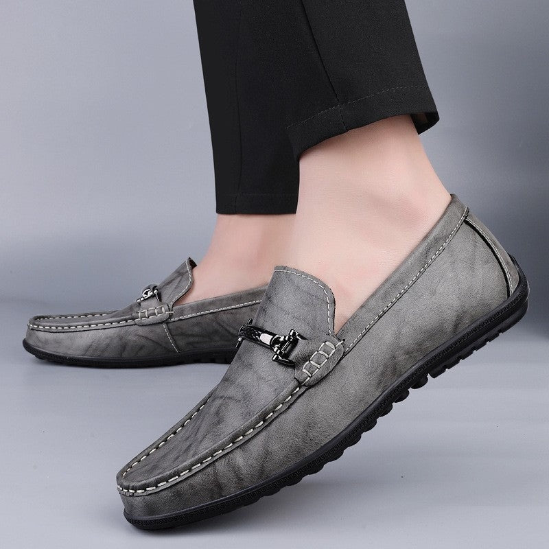 Magnus leather loafers - Gray