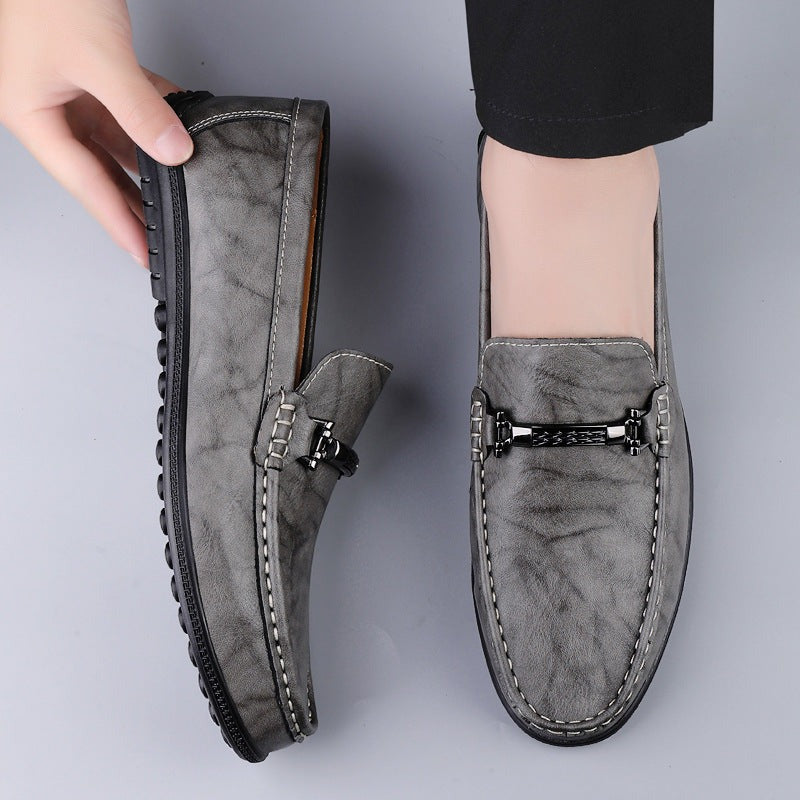 Magnus leather loafers - Gray