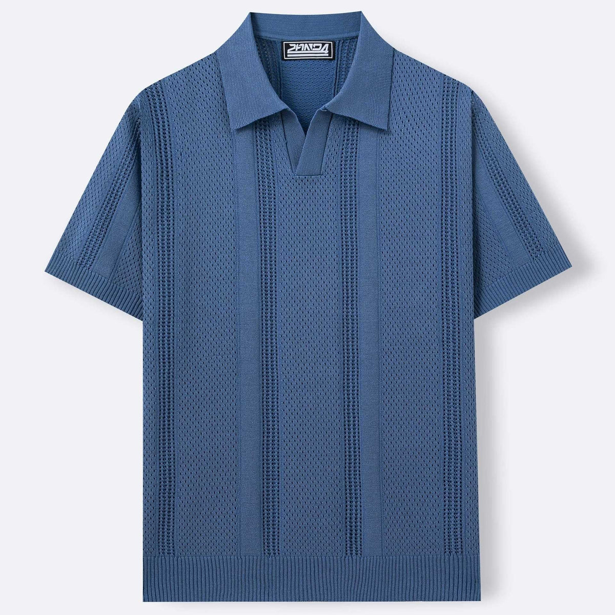 Magnus knit polo - Blue