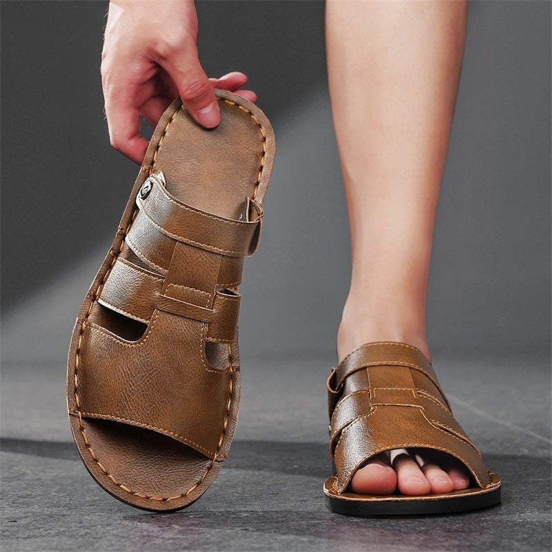 Magnus sandals - Brown footbed detail