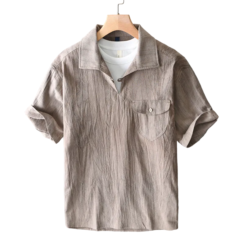 Luke | Men's Summer Casual Linen Polo Shirt