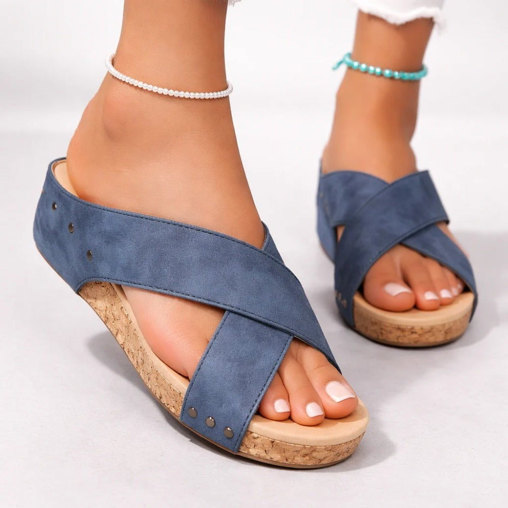Margot platform wedge sandals - Blue