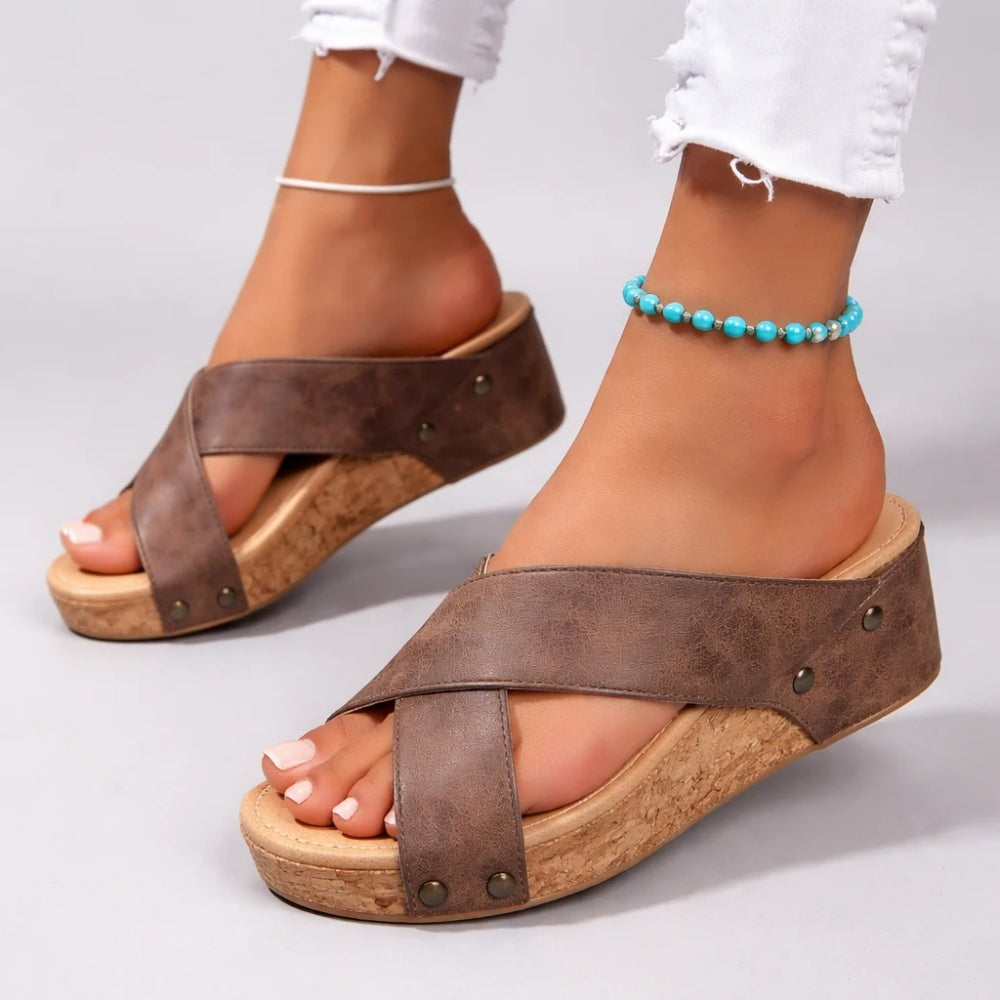 Margot platform wedge sandals - Brown
