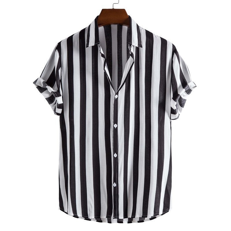 Marlon striped shirt - Black