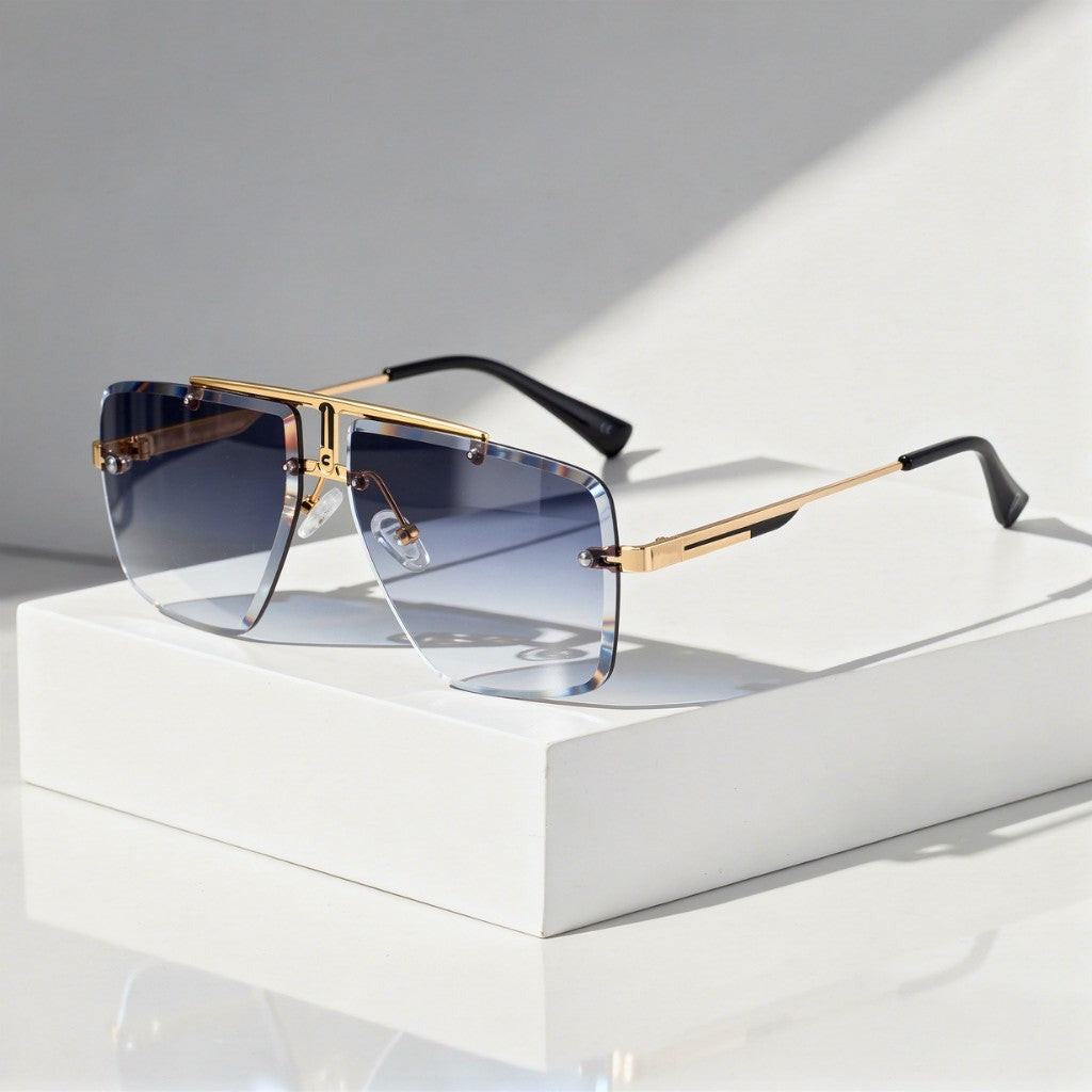Marlon rimless sunglasses - Blue