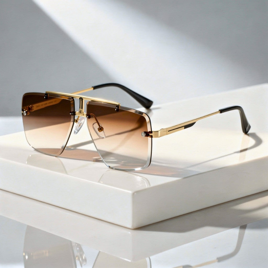 Marlon rimless sunglasses - Brown