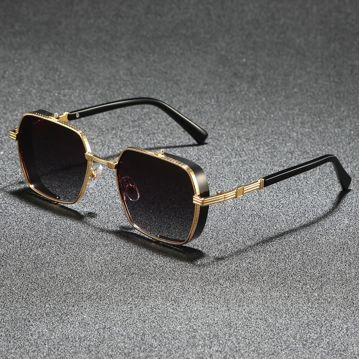 Marlon square sunglasses - Gold/Gray