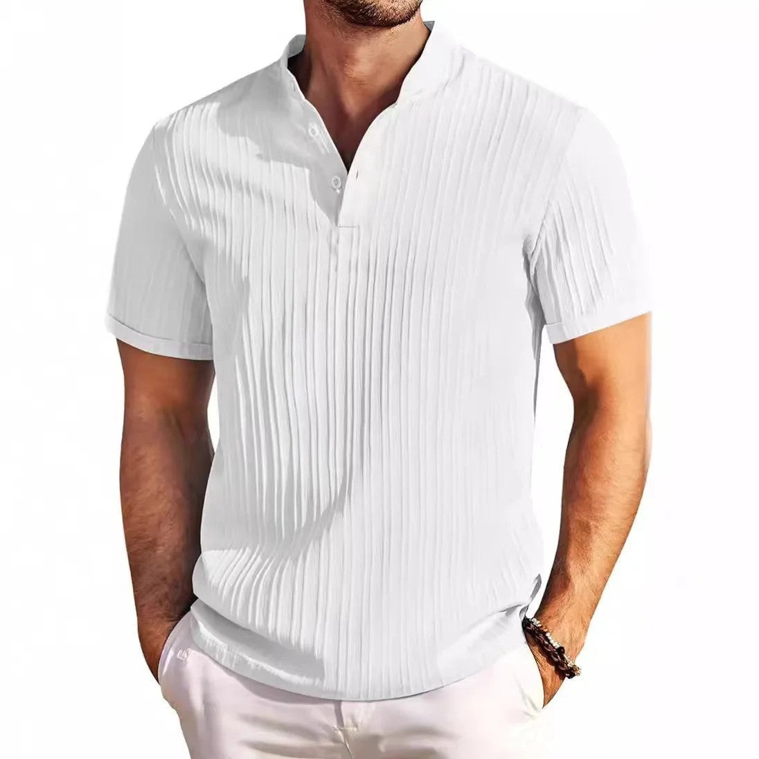 Marlon henley shirt - White
