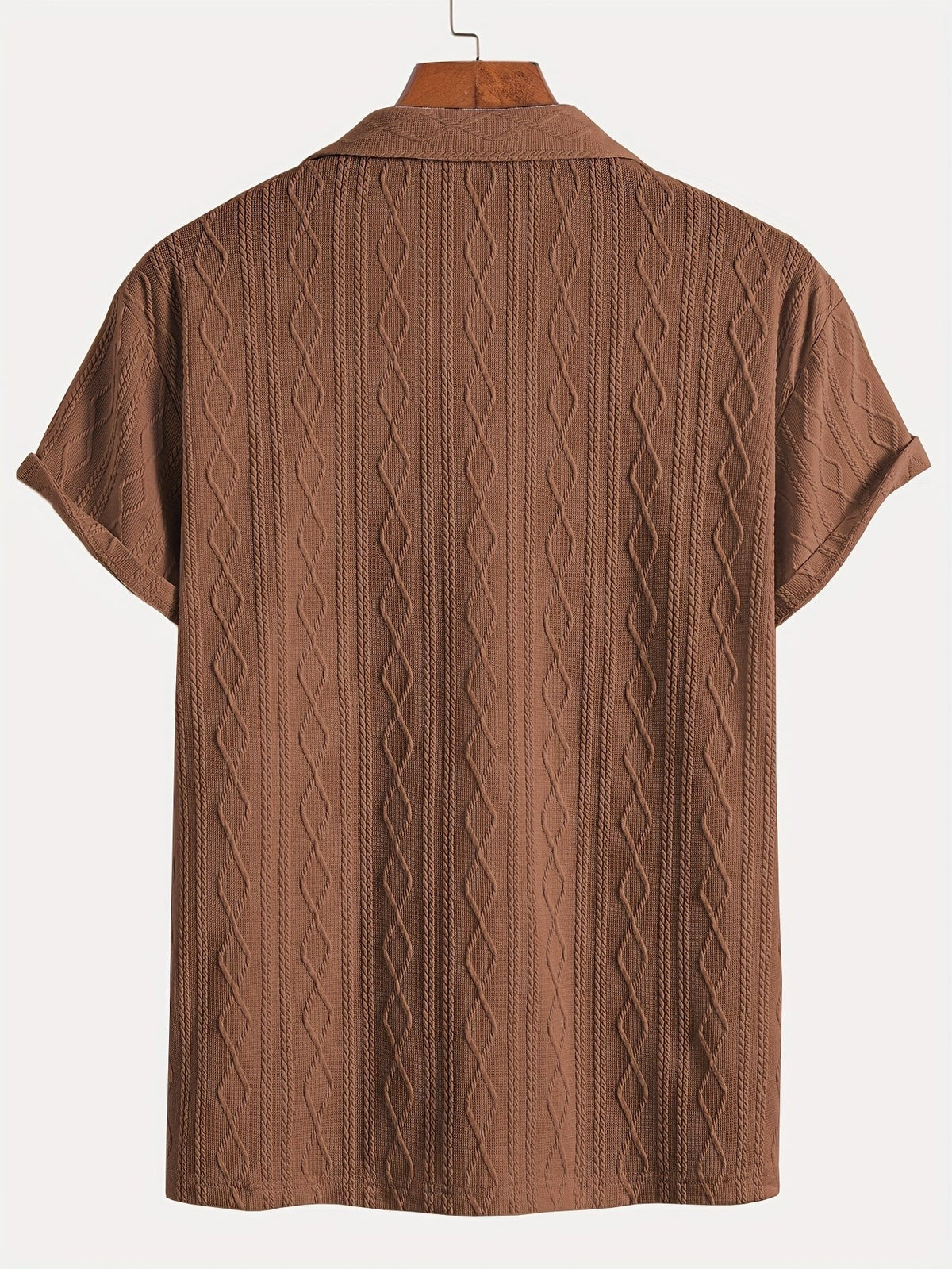 Marlon summer button up shirt - Brown back view
