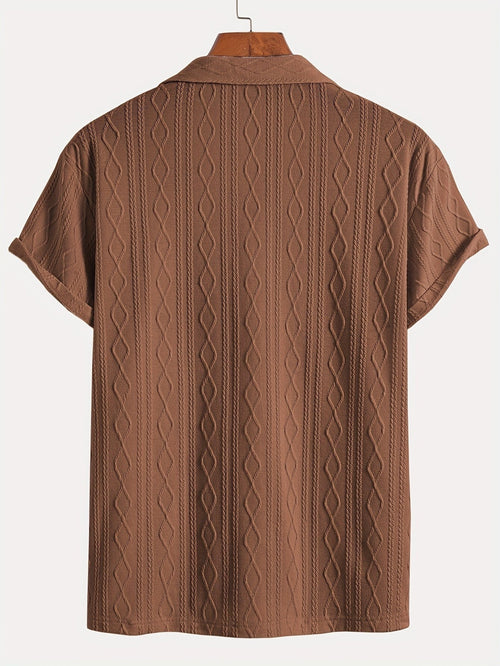 Marlon summer button up shirt - Brown back view
