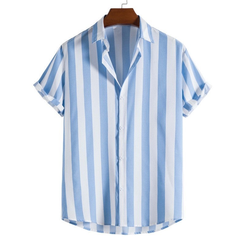 Marlon striped shirt - Light Blue