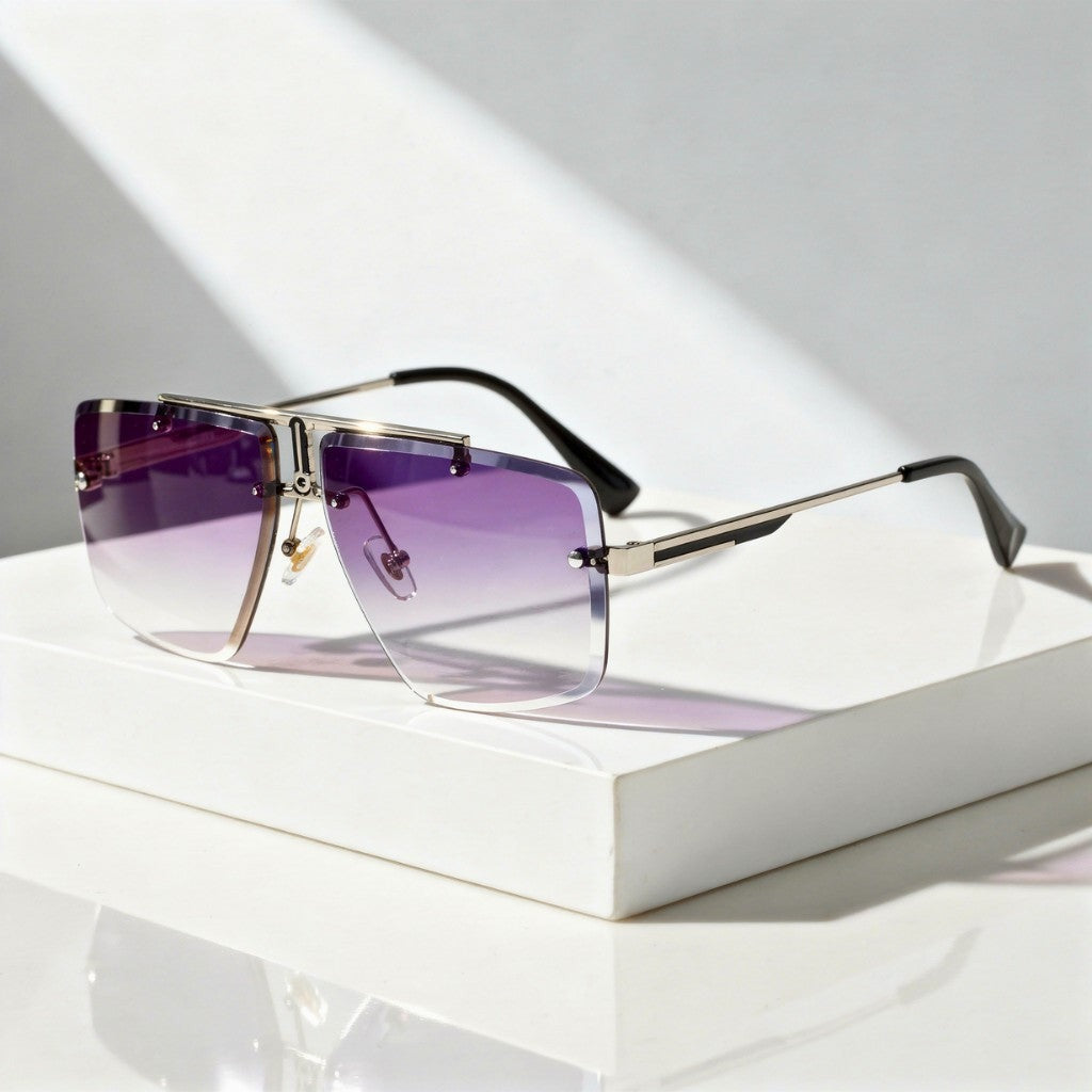 Marlon rimless sunglasses - Purple