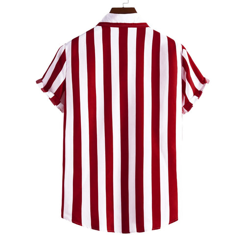 Marlon striped shirt - Red