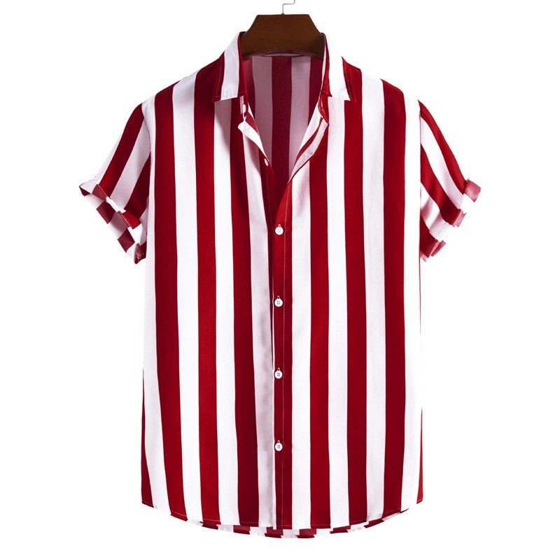 Marlon striped shirt - Red