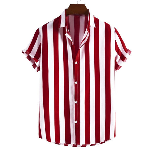 Marlon striped shirt - Red