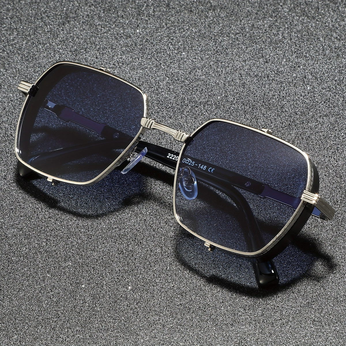 Marlon square sunglasses - Silver/Blue