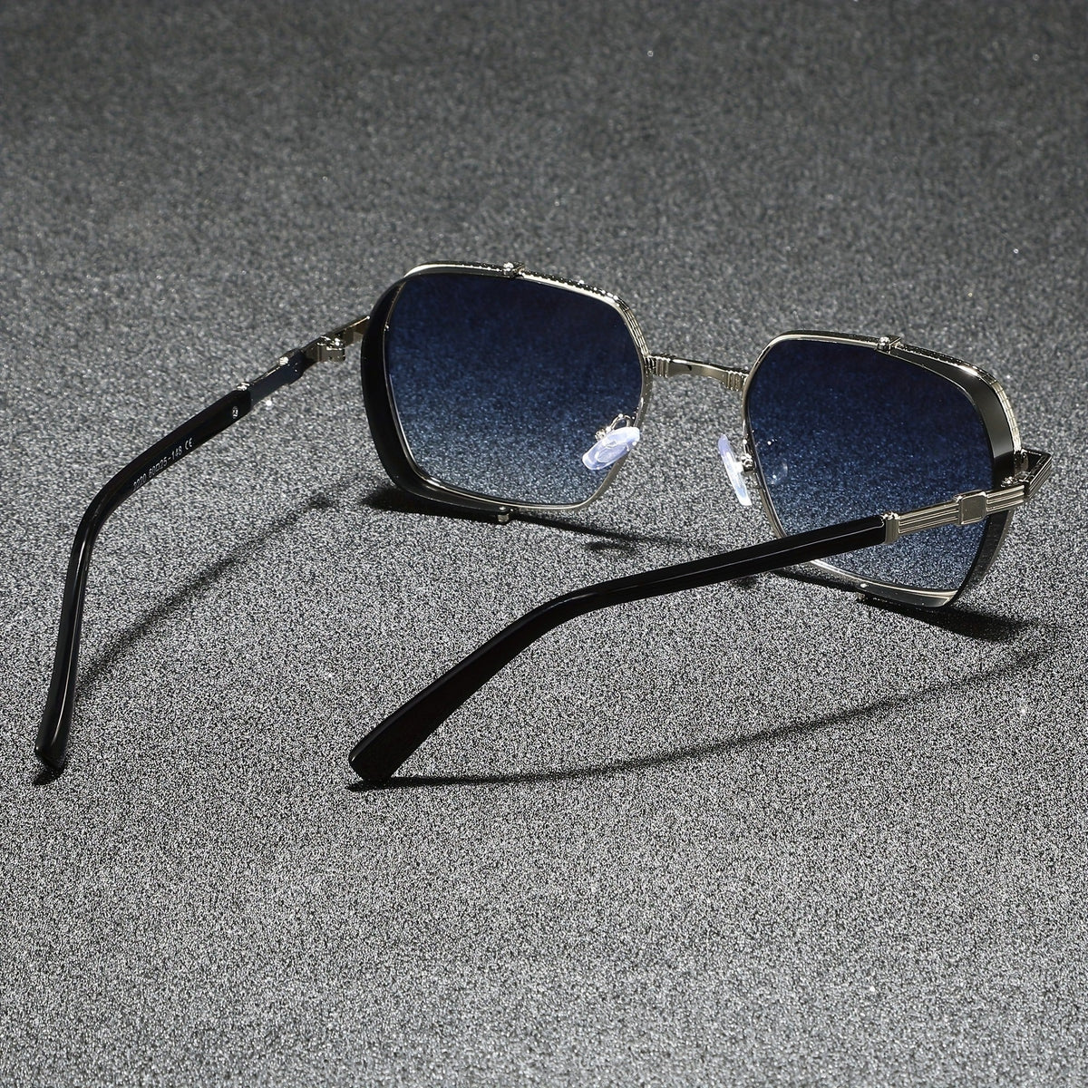 Marlon square sunglasses - Silver/Blue
