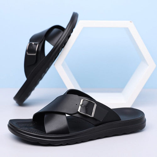 Marlon slide sandals - detail