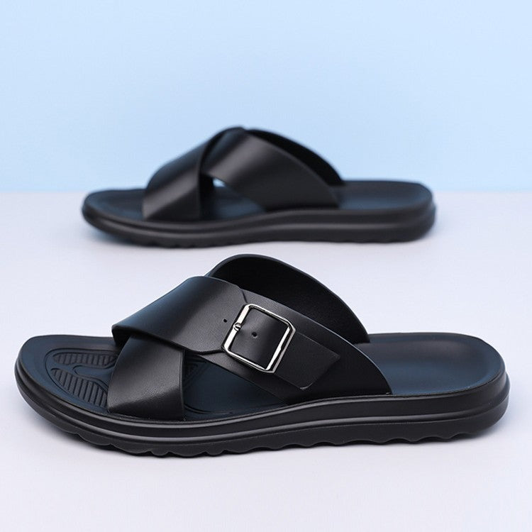 Marlon slide sandals - detail