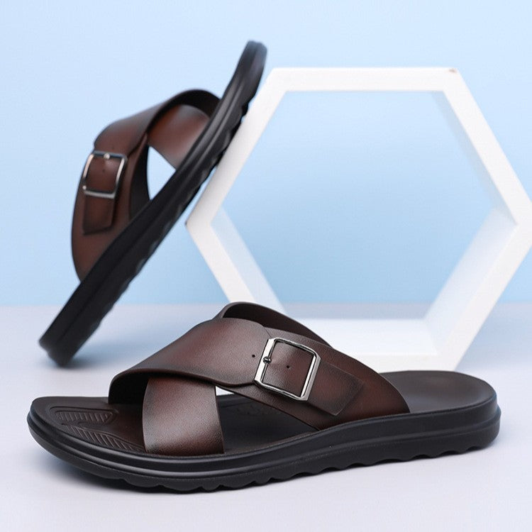 Marlon slide sandals - detail