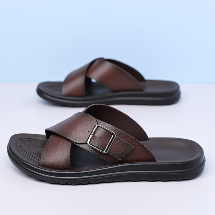 Marlon slide sandals - detail