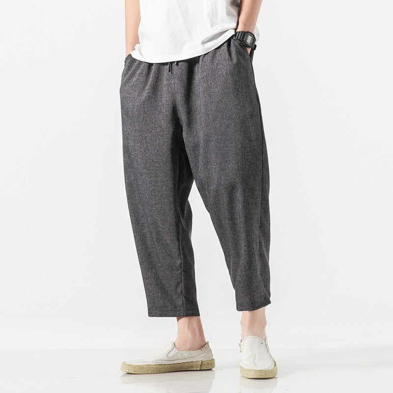 Mason linen wide leg pants - Black