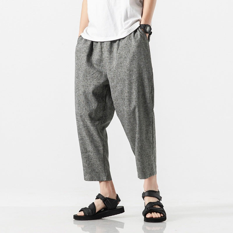 Mason linen wide leg pants - Dark Gray