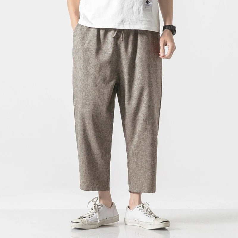 Mason linen wide leg pants - Khaki