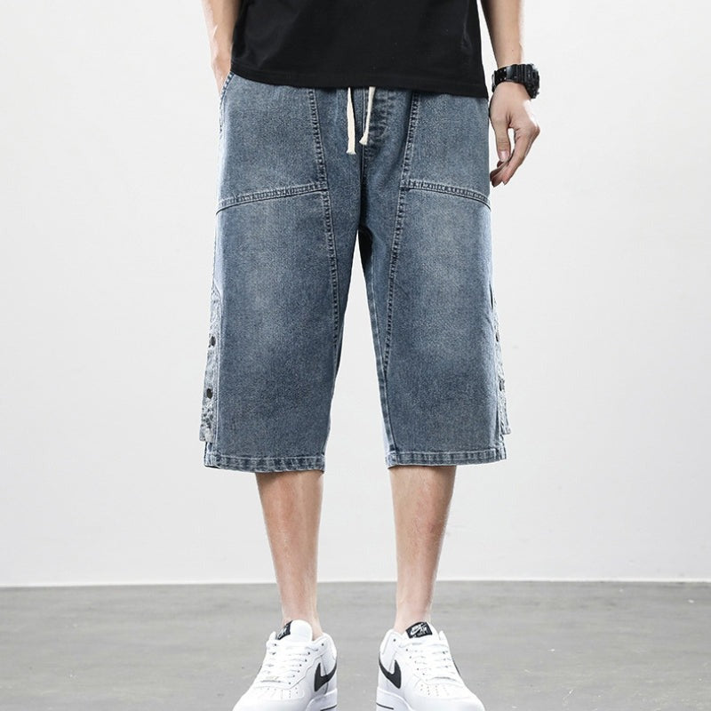 Mateo denim shorts - Blue front view