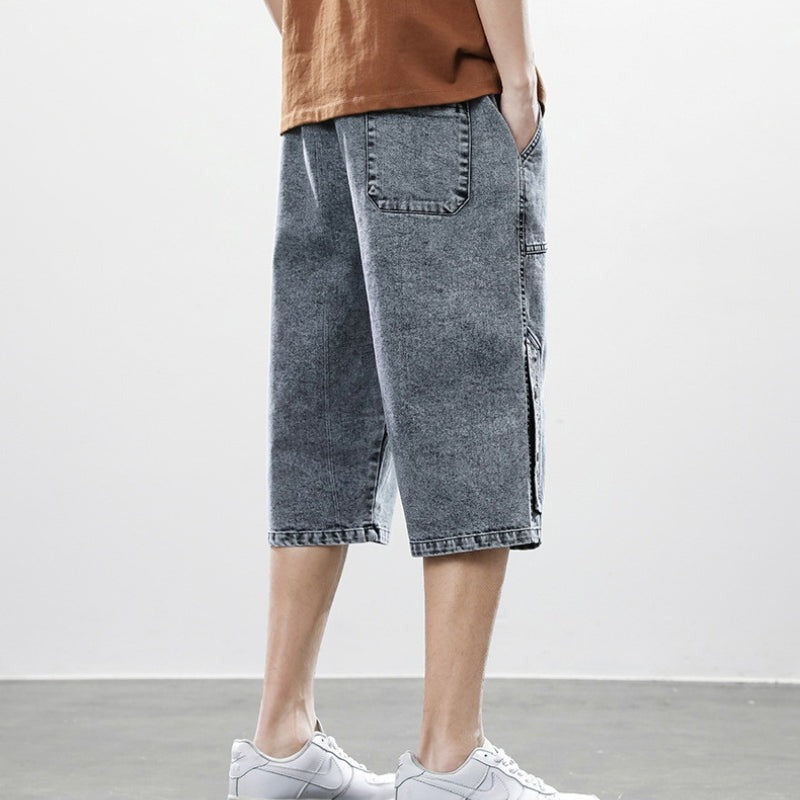 Mateo denim shorts - Gray back view