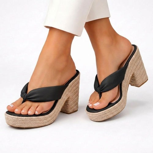 Maya block heel mules - Black