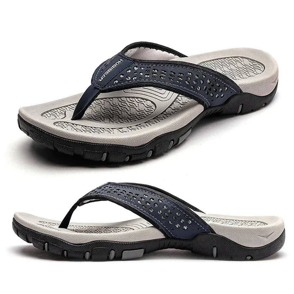 Miles arch support flip flops - Light gray detail