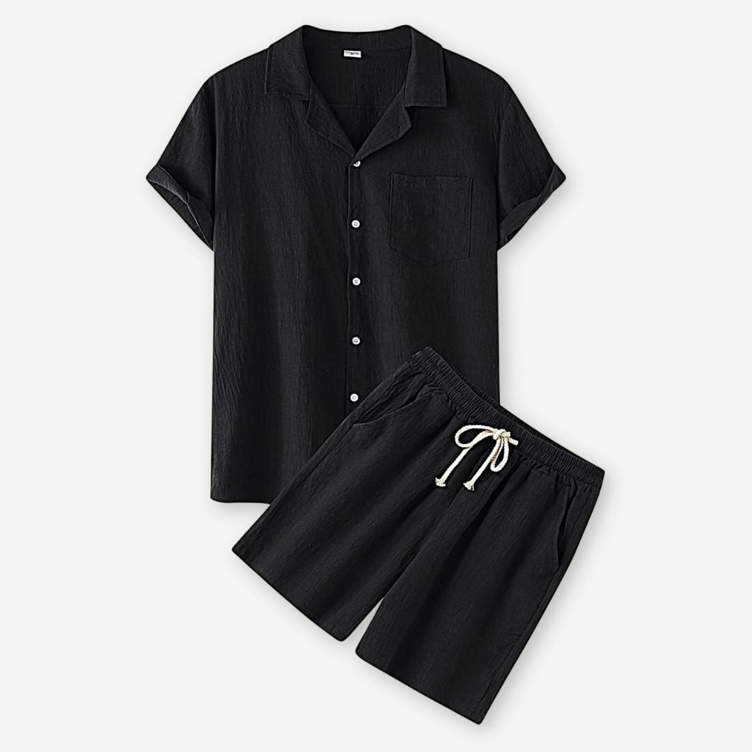 Milo linen set - Black